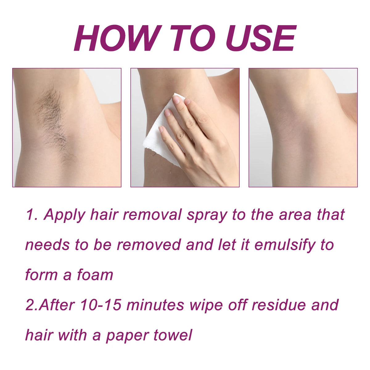 OceAura Body Hair Removal Spray Depilatory Mousse