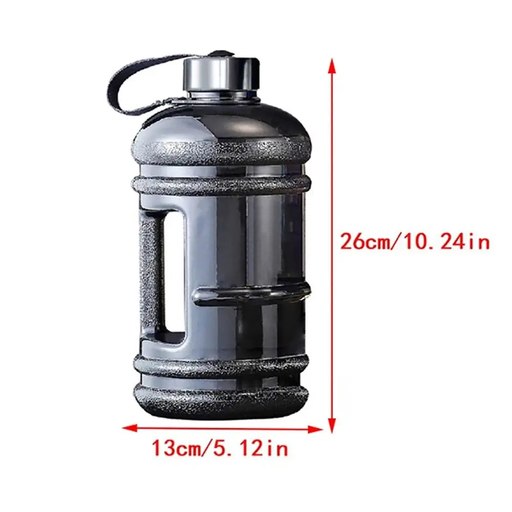2L Large Sports Water Bottle Portable PETG Fitness Jug with Handle