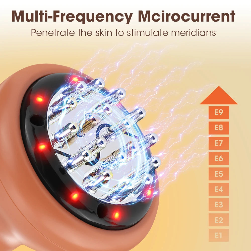 Electric Cupping & Scraping Massager Hot Compress Body Slimming Tool - 23