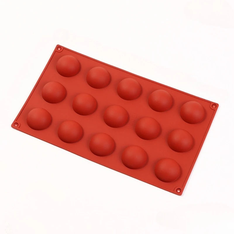 Silicone Semi Sphere Mold Half Ball Baking Tray for Chocolate Mousse - 17