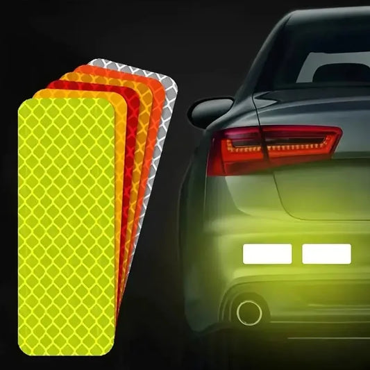 10PCS Car Reflective Safety Stickers Exterior Warning Decals