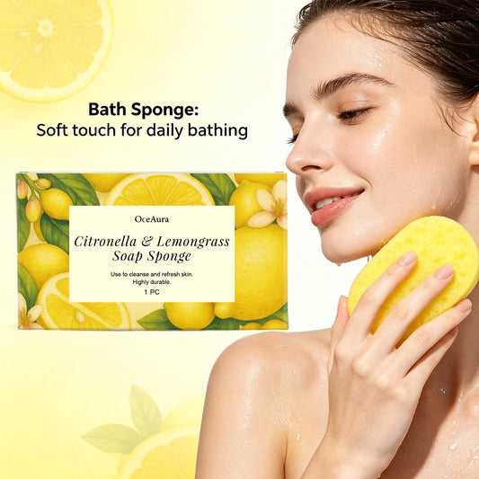 Lemongrass Lemon Exfoliating Bath Sponge Body Cleansing Tool