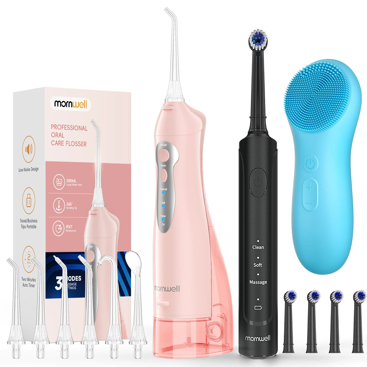 3 in 1 Oral Clean Kit Water Flosser Electric Toothbrush