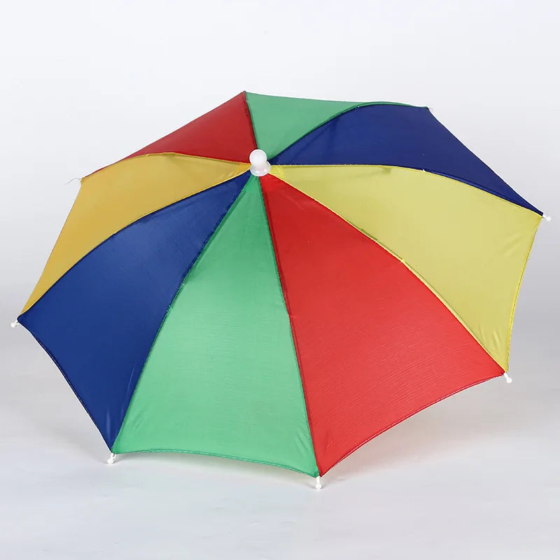 Hands Free Umbrella Hat Foldable Sun Rain Protection for Hiking Fishing