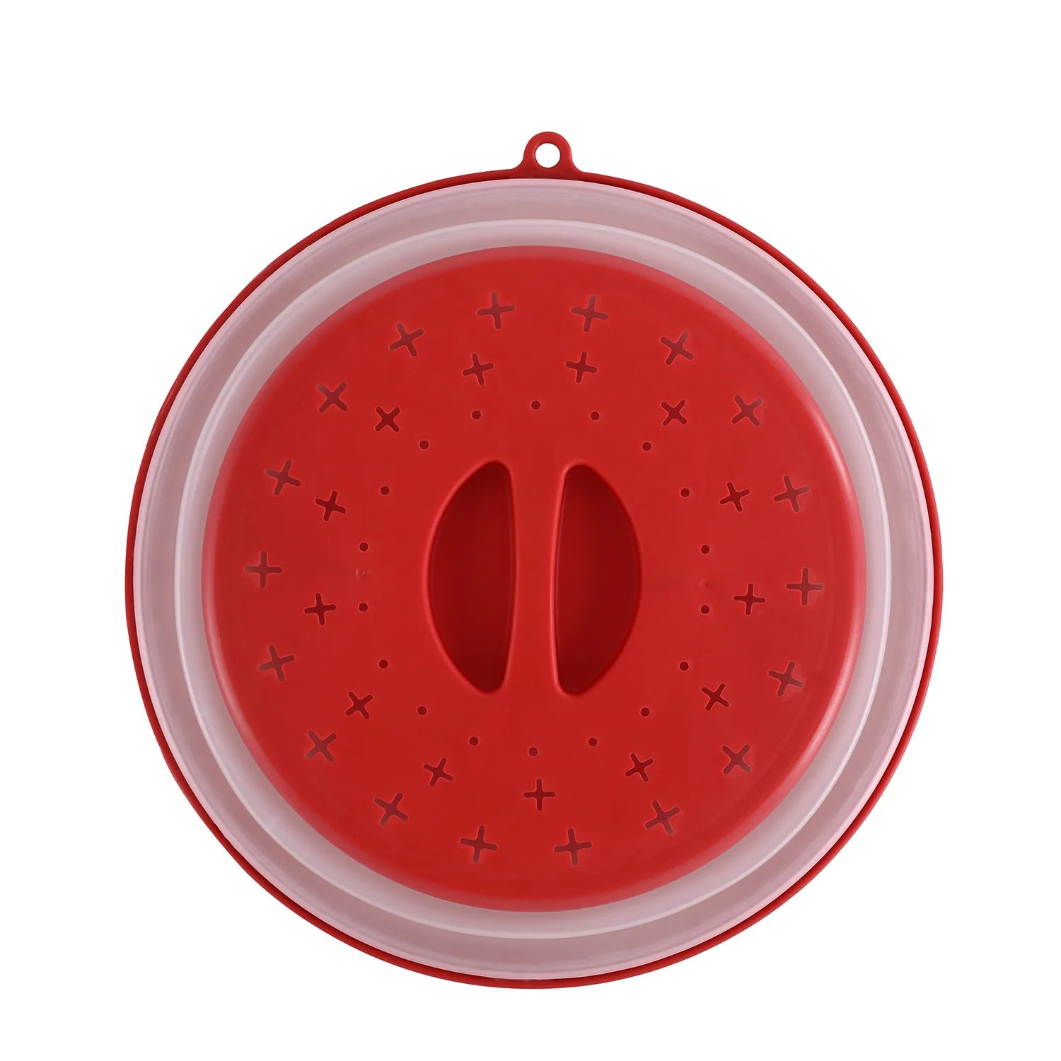 Collapsible Microwave Splatter Cover and Food Strainer Lid - 9