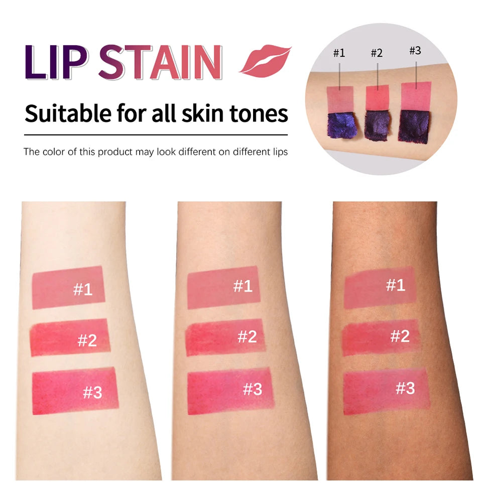 Lakerain Peel Off Lip Stain Long Lasting Waterproof Lip Tint Set - 12