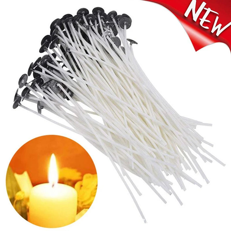 100pcs Cotton Candle Wicks Pre-Waxed DIY Candle Making Supplies - 3