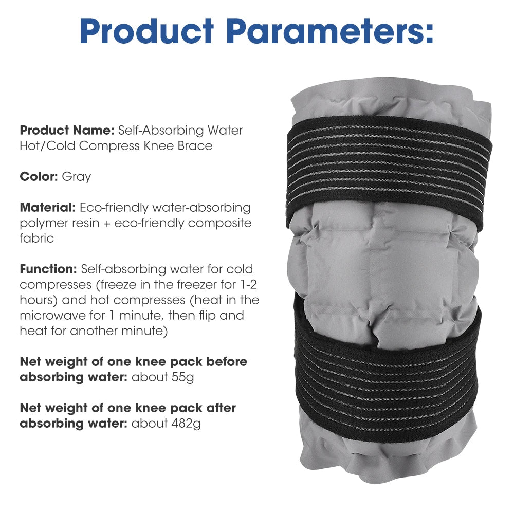 Portable Knee Ice Pack Wrap Hot Cold Compress Support