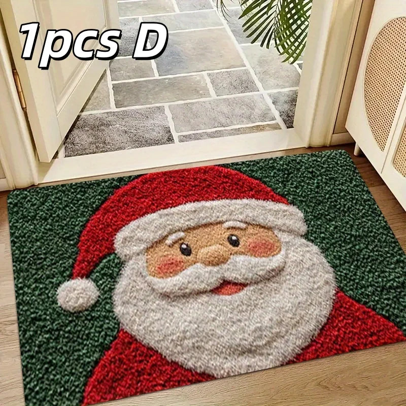 Christmas Door Mat Holiday Welcome Rug Non-Slip Festive Floor Decor - 13