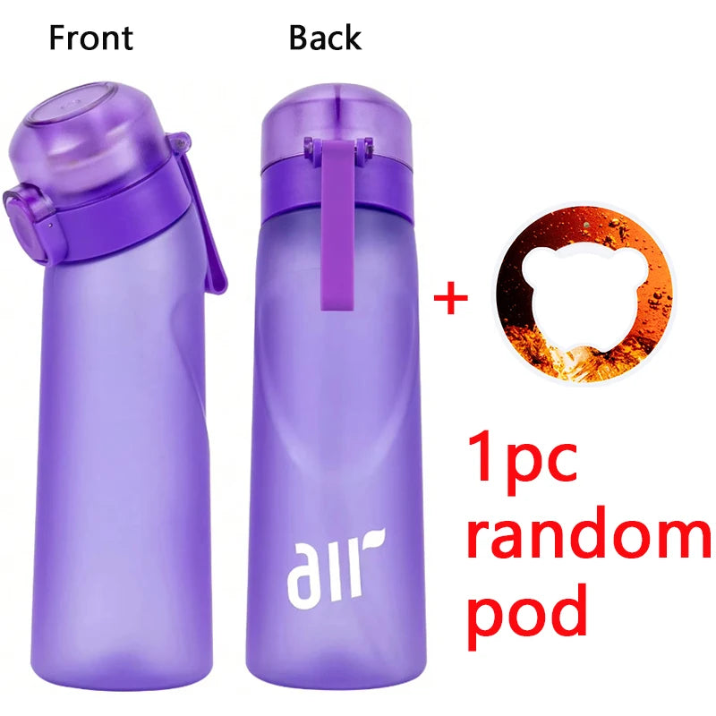 Scented Air Water Bottle with Flavor Pods for Sports and Hydration