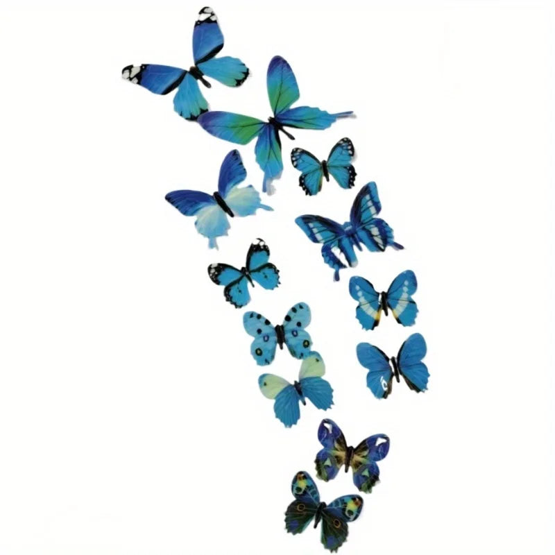12PCS 3D Luminous Butterfly Wall Stickers Glow in the Dark Home Decor - 19
