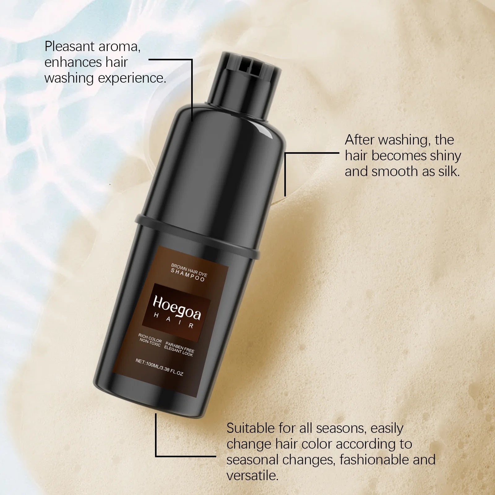 HOEGOA Nourishing Hair Dye Shampoo Coloring Treatment - 12