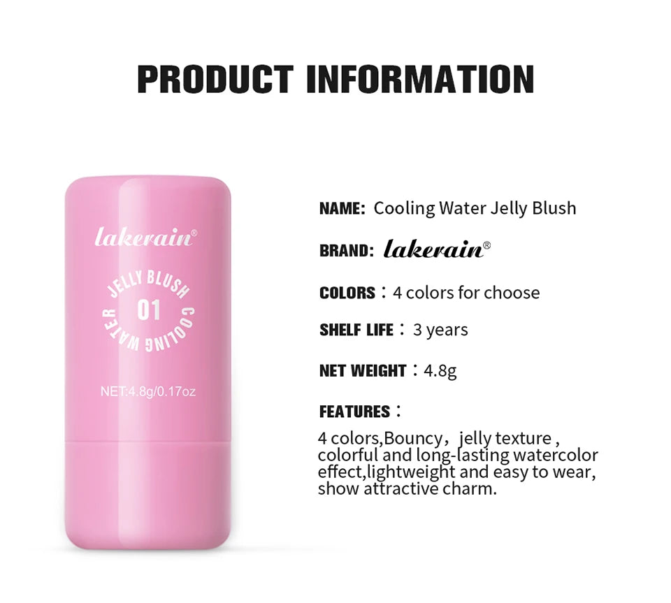 3 in 1 Jelly Tint Stick Hydrating Blush and Lip Tint