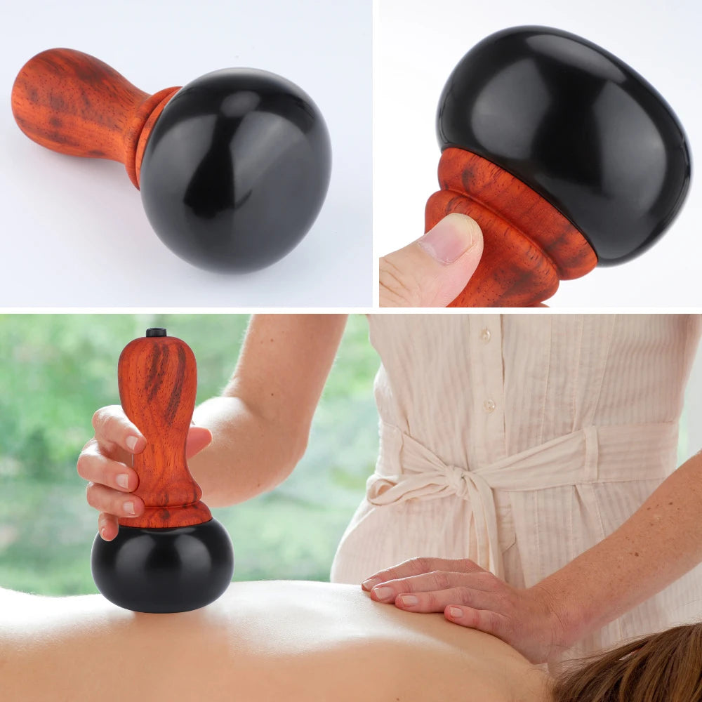 Electric Hot Stone Massage Ball Warm Bian Stone Body Massager