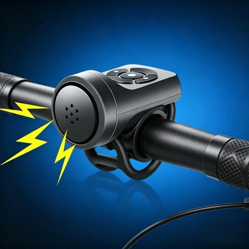 USB Rechargeable Electric Bicycle Bell Waterproof MTB Handlebar Horn - 1
