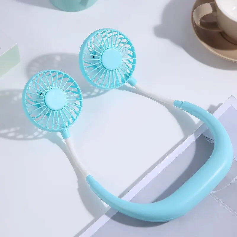 Portable Neck Fan Rechargeable Hands Free Personal Cooling Fan 3 Speed - 18
