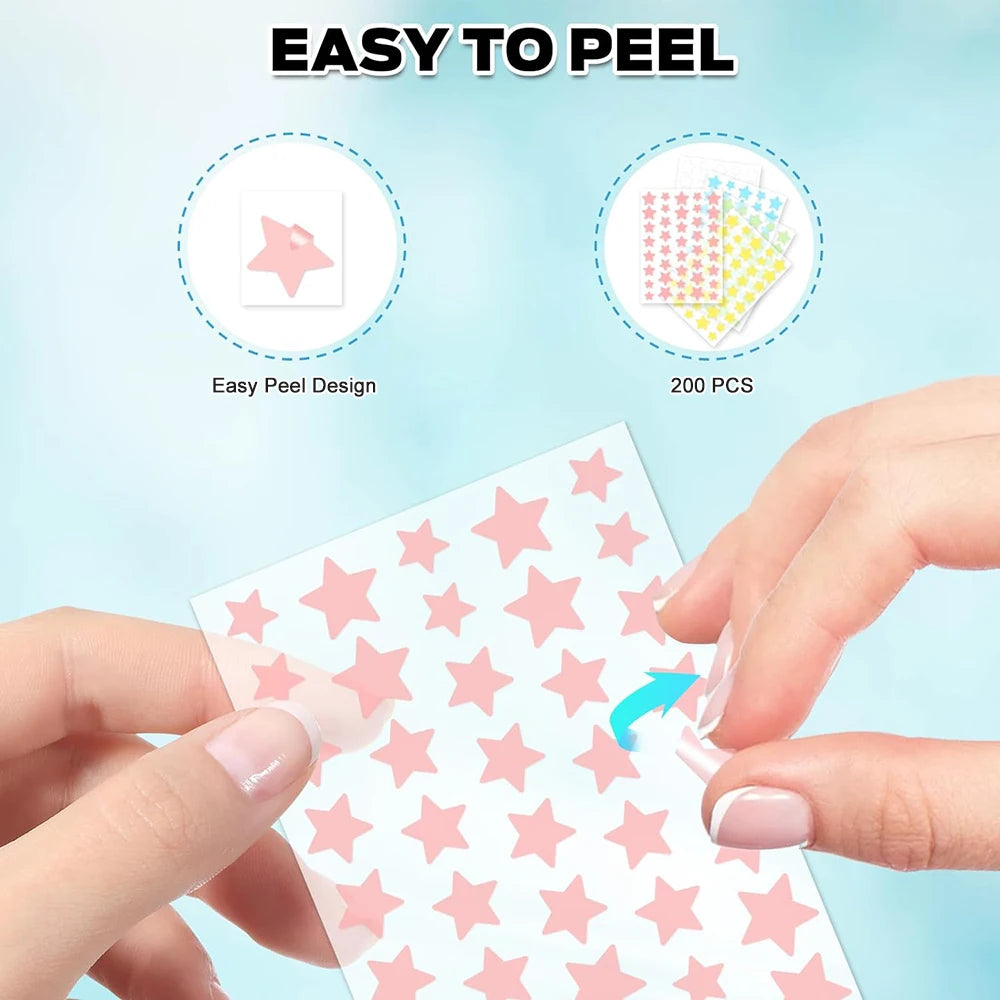 Cute Star Pimple Patches Acne Spot Treatment Healing Stickers 40 Pack - 7