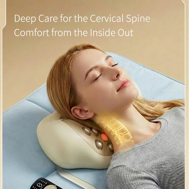 4 in 1 Neck Massager Pillow and Cervical Traction Device