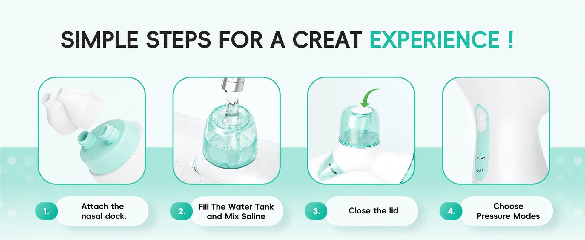 Mornwell Electric Nasal Irrigator Sinus Rinse Machine - 14