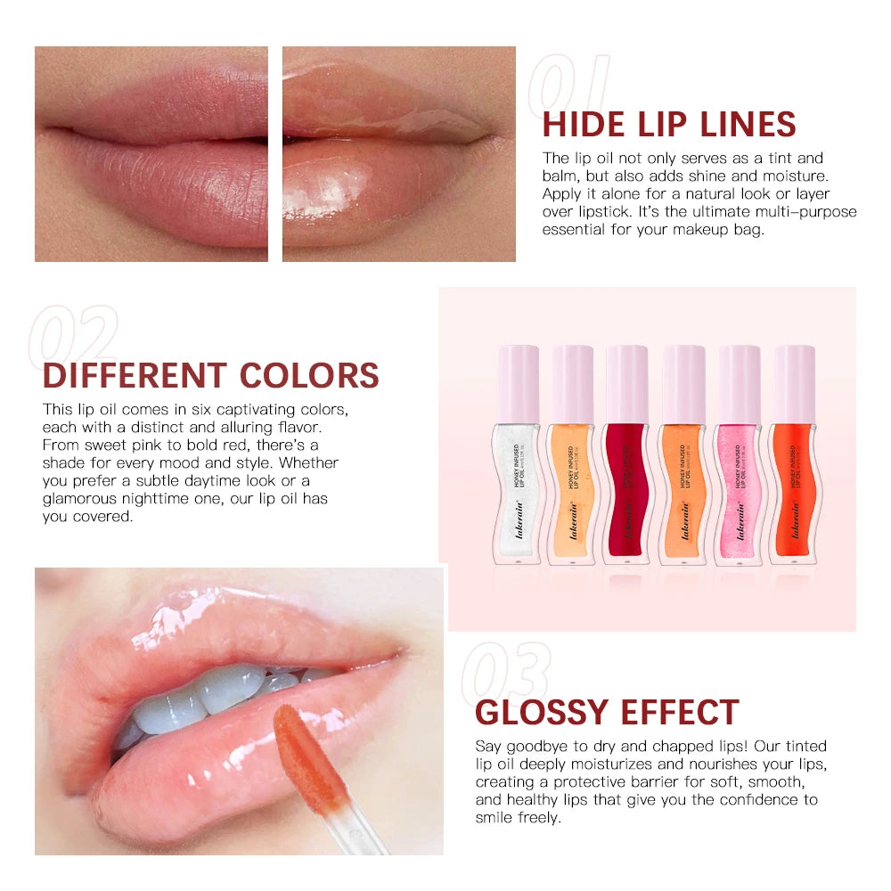 Lakerain Honey Infused Moisturizing Lip Gloss Oil - 3