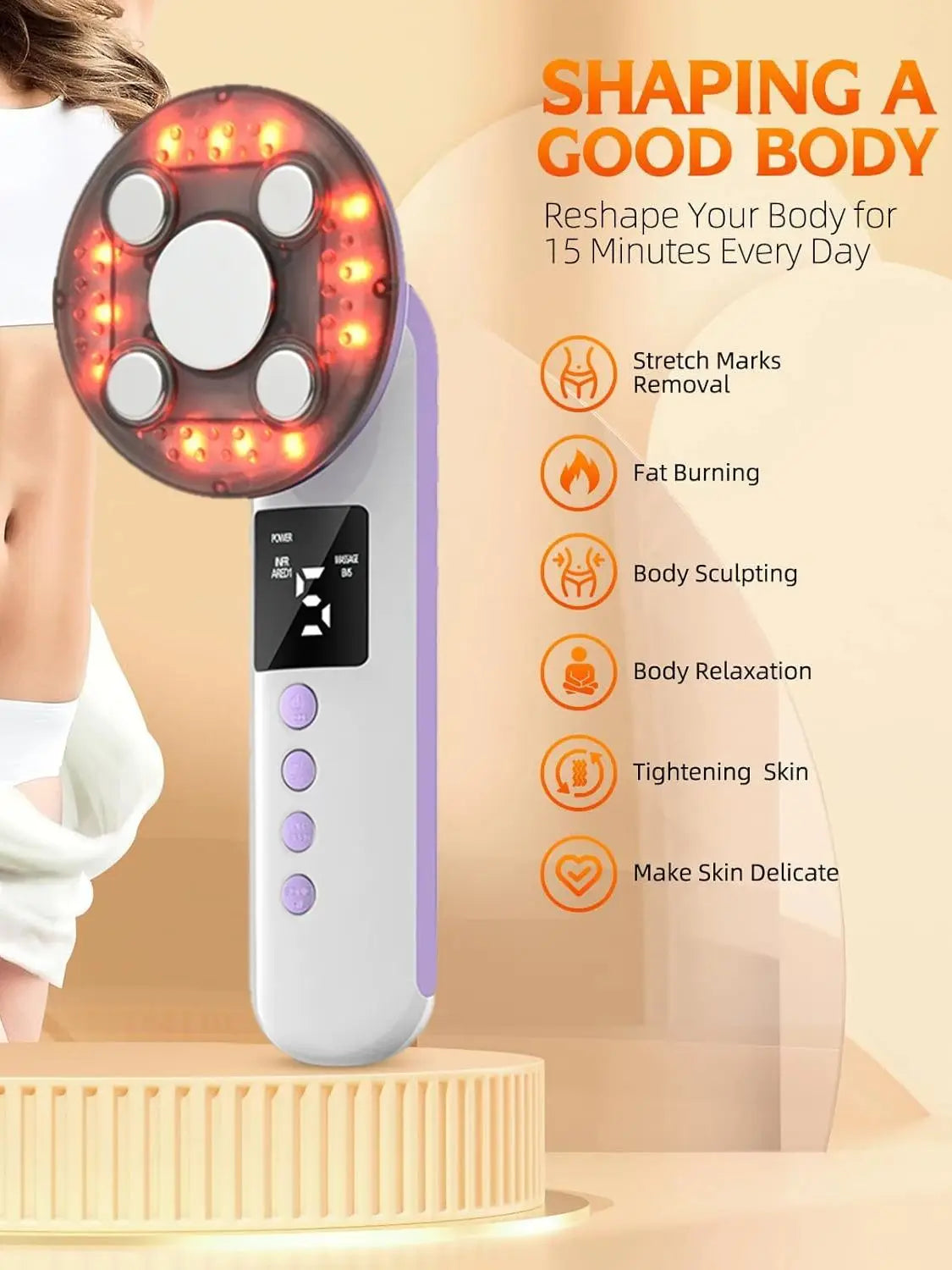 3 in 1 Slimming Body Shaping Massager EMS Cellulite Remover Device - 10