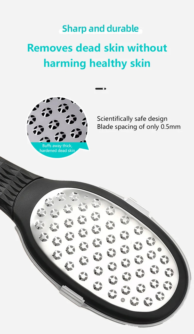 Professional Stainless Steel Foot File Cracked Heel Remover Pedicure Care - 10