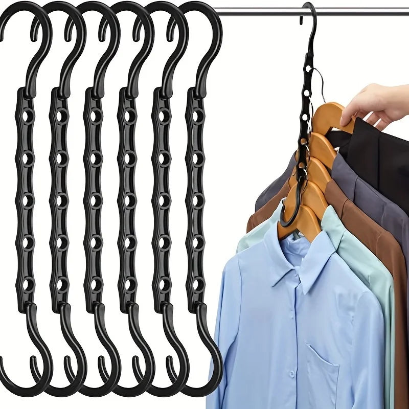 Space Saving Magic Hangers Closet Organizer Clothes Storage Hook Set - 7