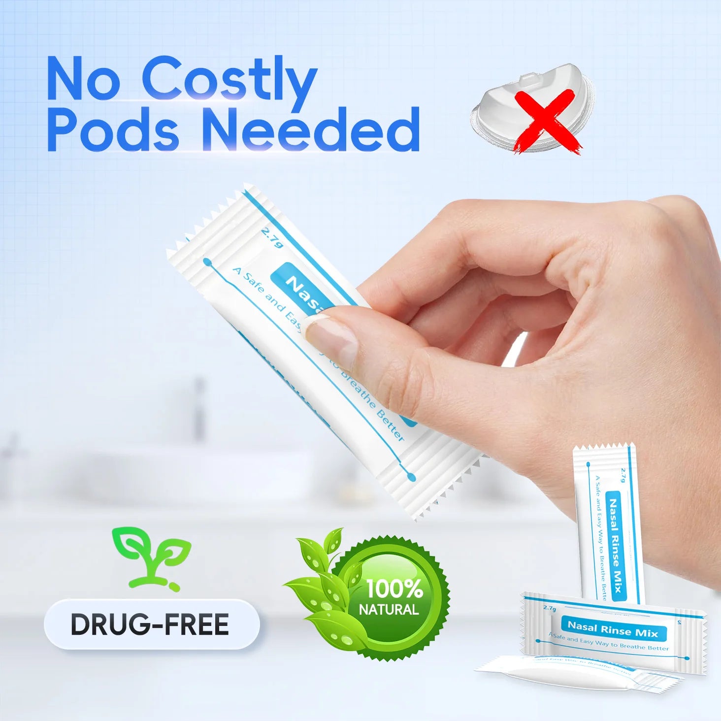 Mornwell Nasal Rinse Irrigation and Water Flosser Combo - 16