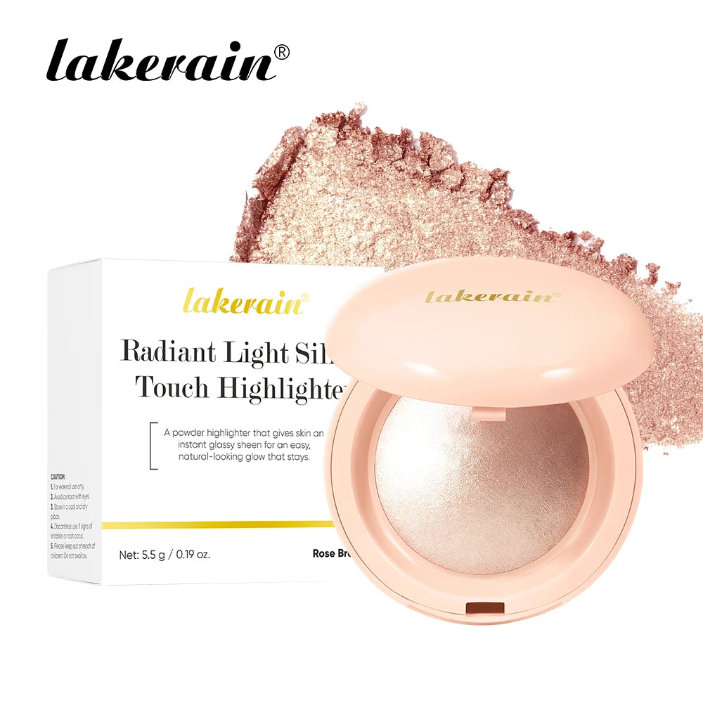 Baked Highlighter Powder Pearl Shimmer Natural Radiant Glow Makeup - 21