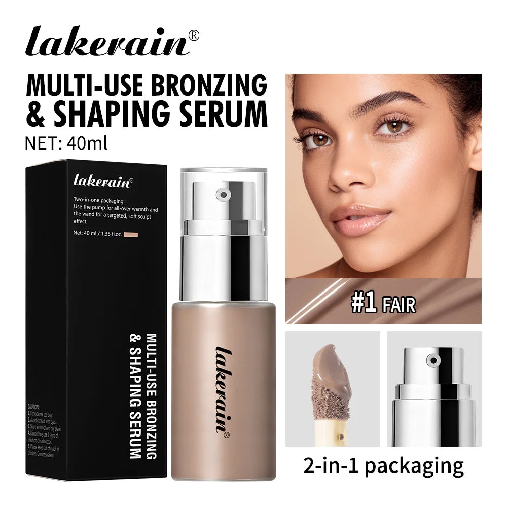 Multi-Use Liquid Foundation Bronzing And Shaping Serum Makeup - 23