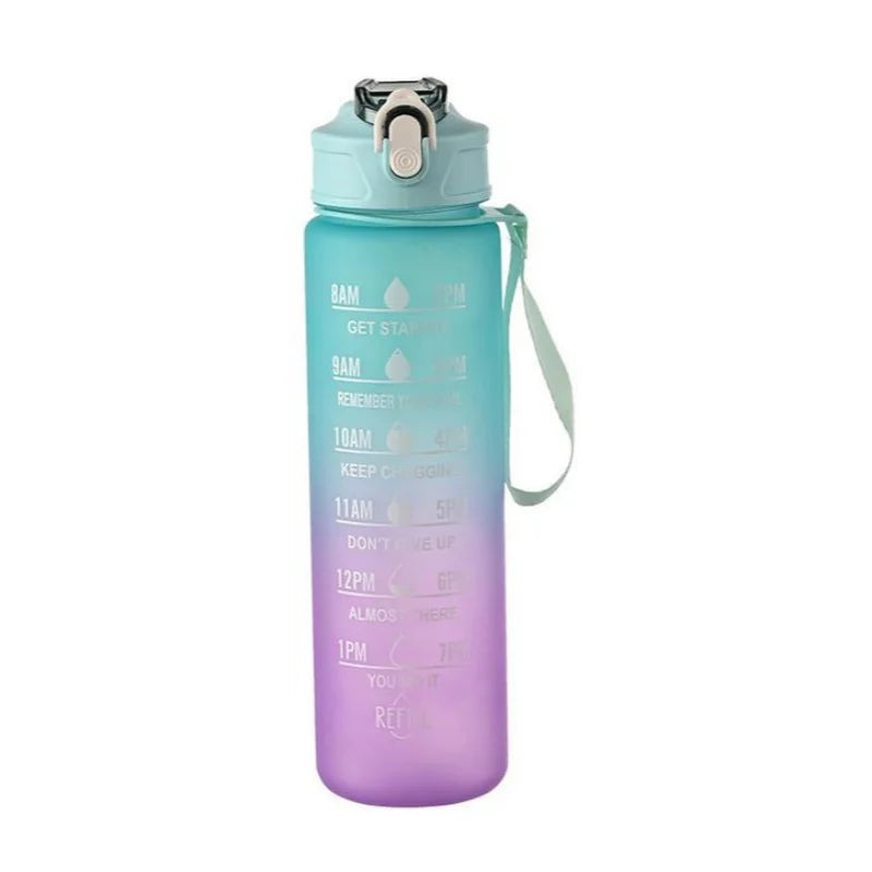750ml Motivational Sports Water Bottle Leak Proof Fitness Tracker Cup - 9