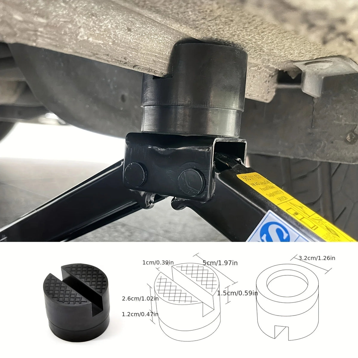 Universal Slotted Rubber Jack Pad Car Frame Protector Lift Stand Tool