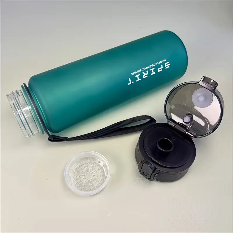 Frosted Sports Water Bottle BPA Free Portable Leakproof Fitness Cup - 4