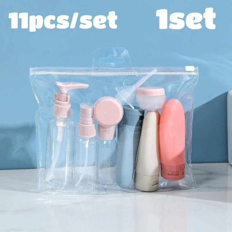 11 Piece Travel Bottle Set Leak Proof Toiletry Container Kit - 17