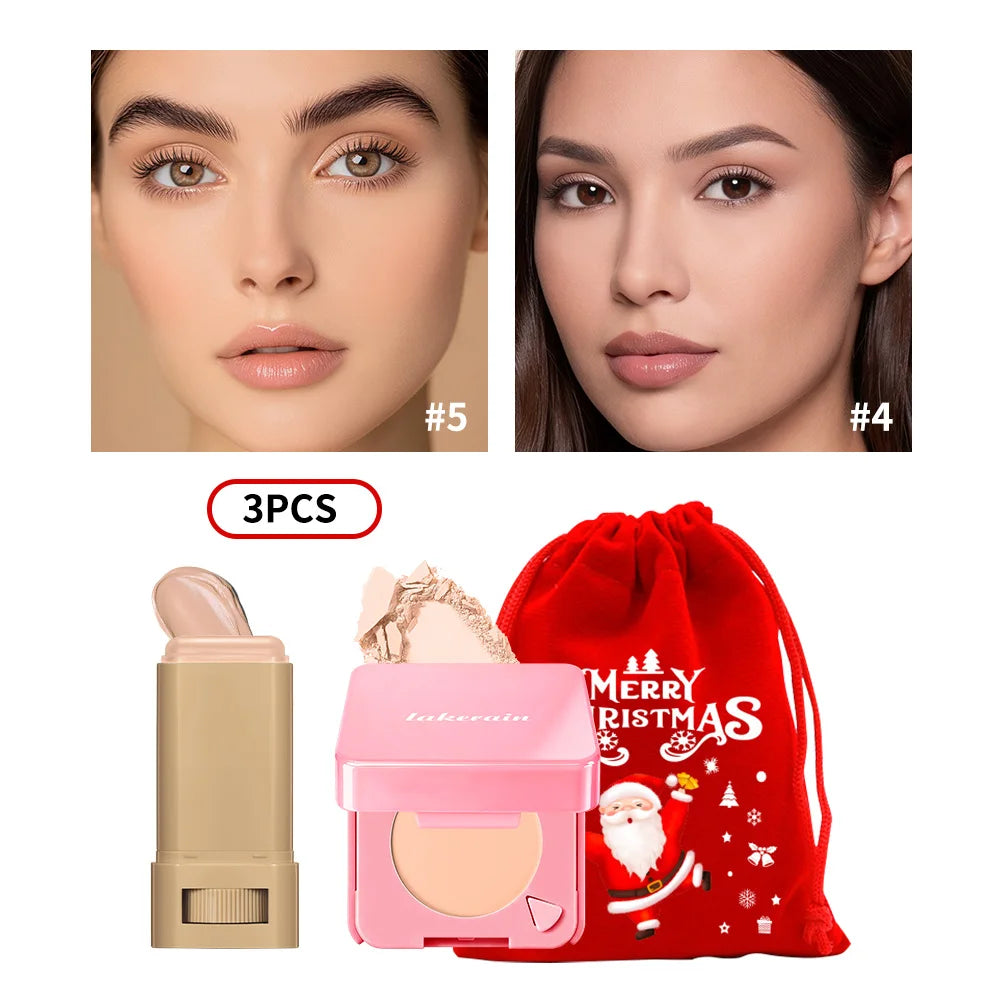 Lakerain Matte Foundation Stick and Pressed Setting Powder Kit - 40