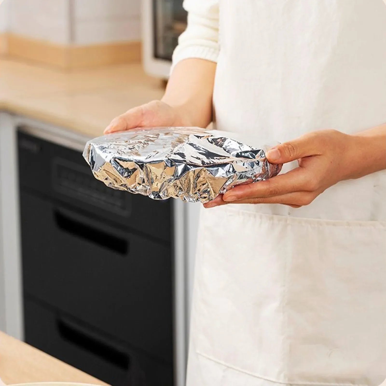 Reusable Aluminum Foil Food Covers Thermal Insulated Bowl Lid Set