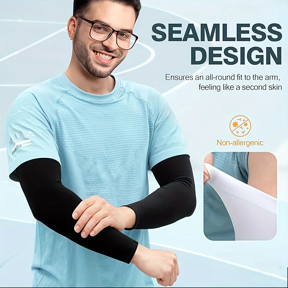 3 Pairs Cooling Arm Sleeves Breathable Sun Protection Cycling Covers - 9