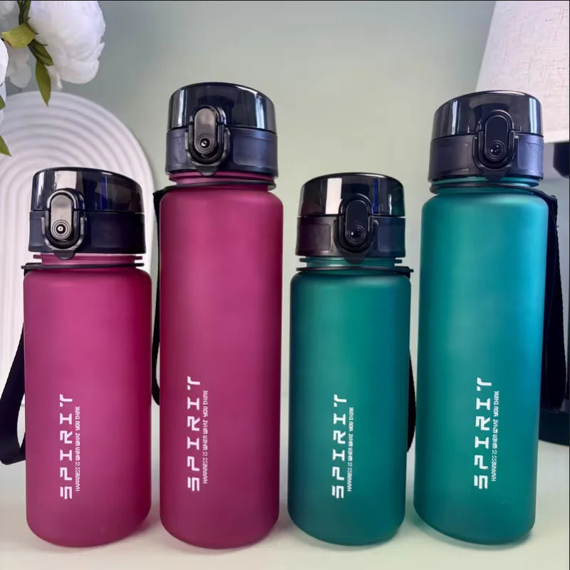 Frosted Sports Water Bottle BPA Free Portable Leakproof Fitness Cup - 5