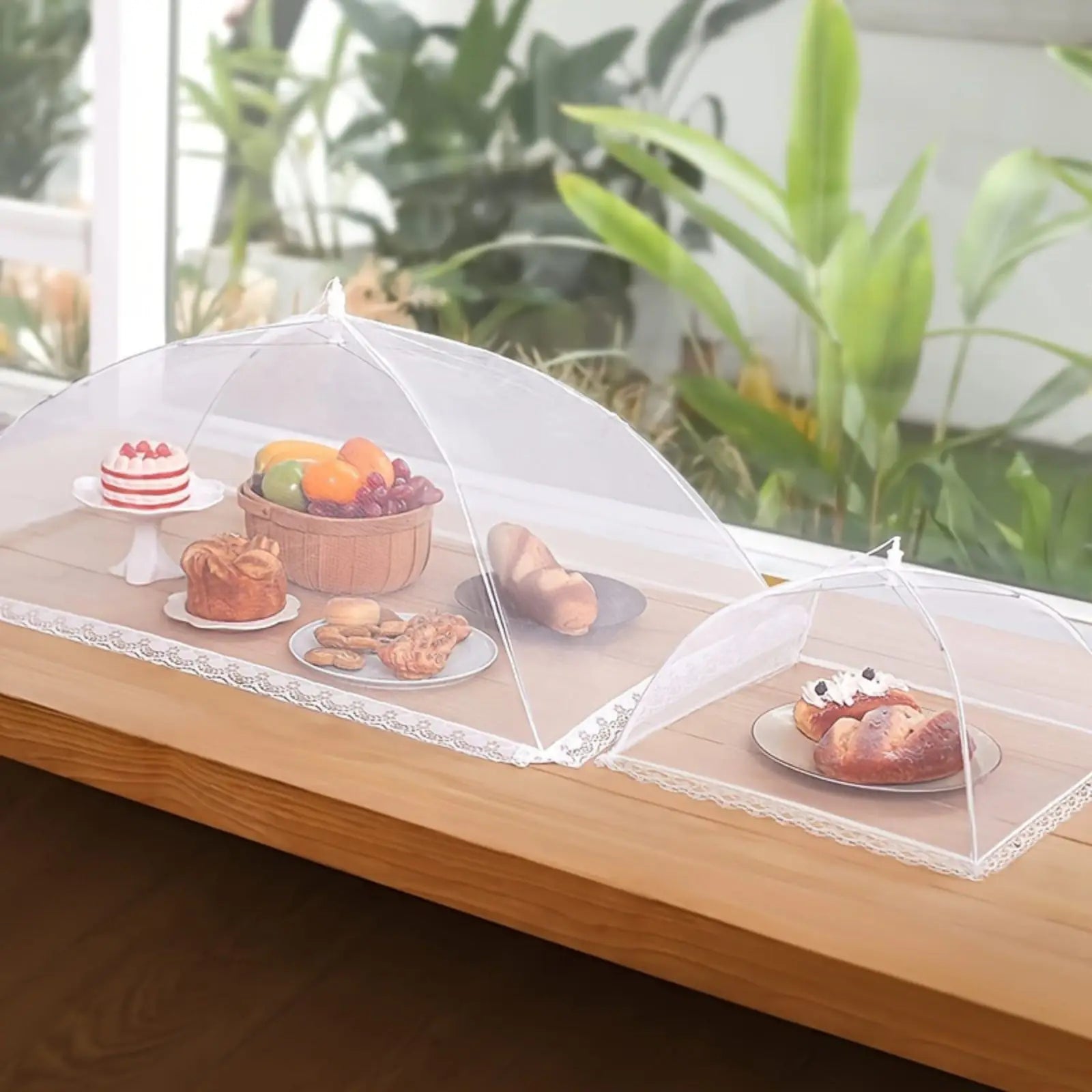Folding Food Cover Mesh Tent for Dining Table Insect Protection - 2
