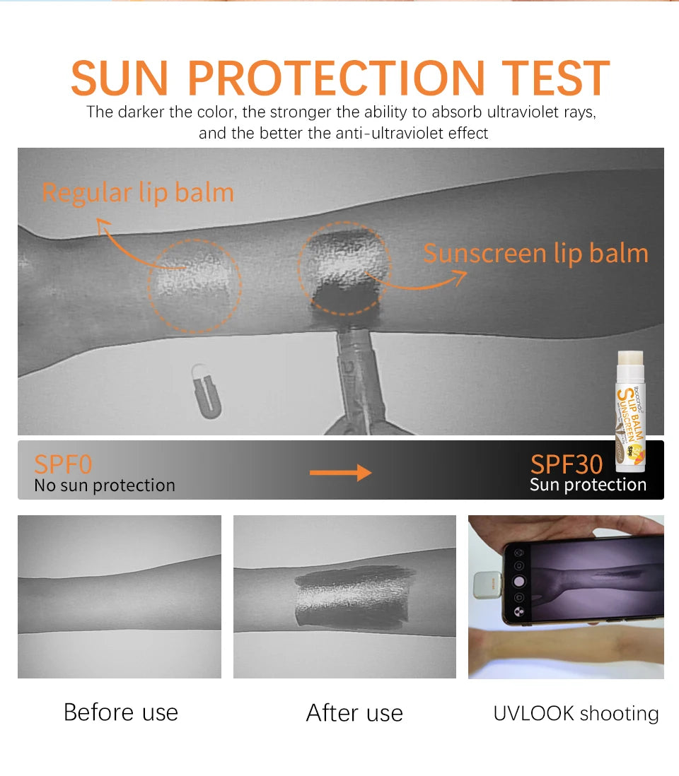 Sunscreen Lip Balm SPF30 Moisturizing UV Protection Lip Care