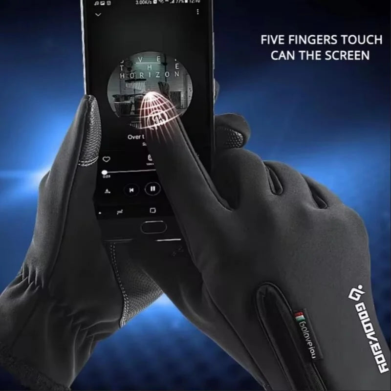 Winter Thermal Cycling Gloves Waterproof Touch Screen Motorbike Mittens