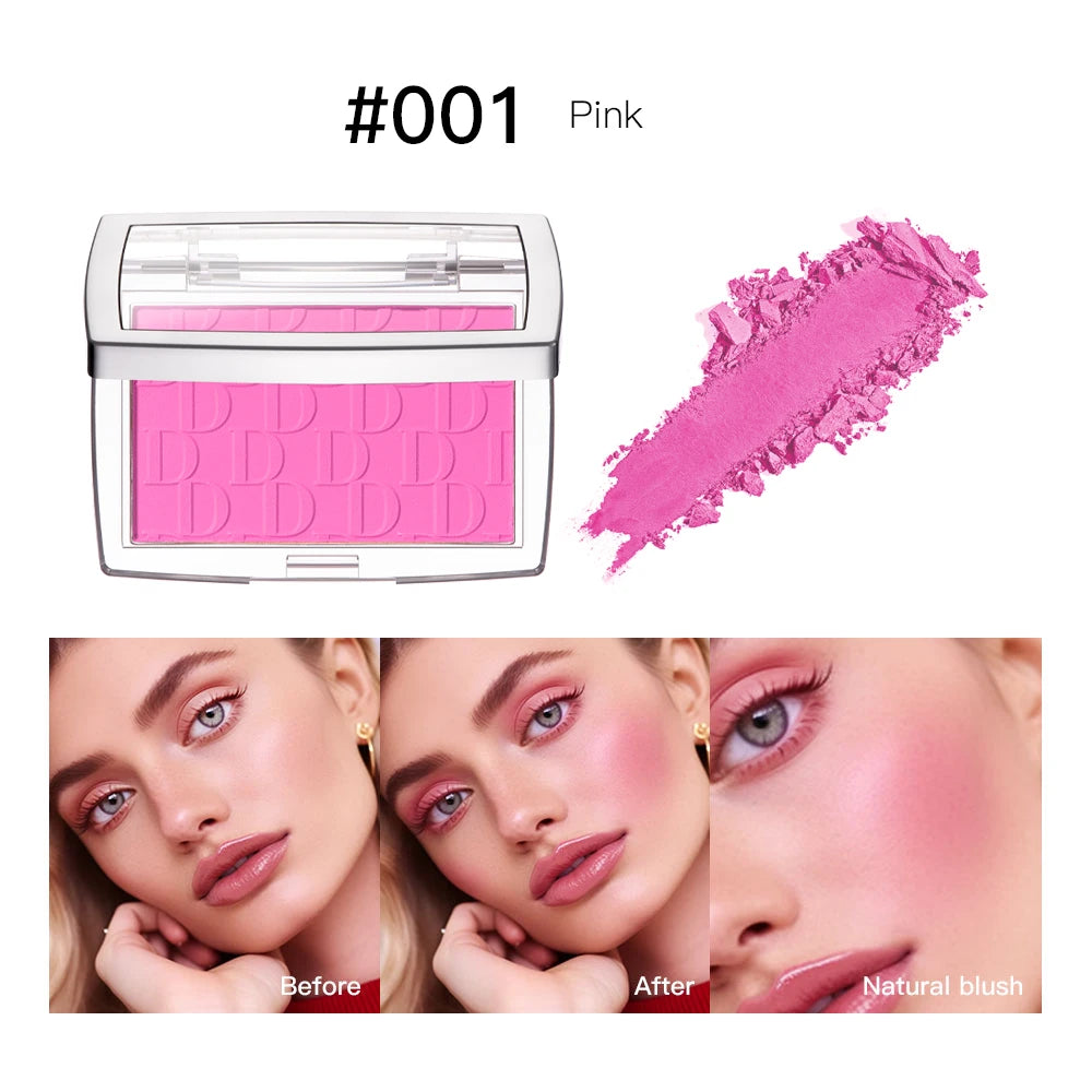 Matte Embossed Blush Palette Rosy Facial Blusher Powder - 23