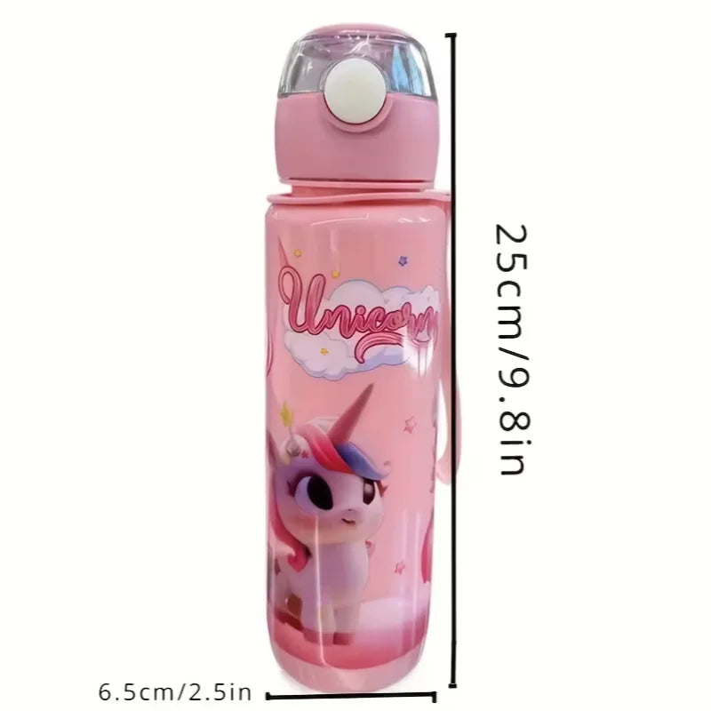 700ml Unicorn Space Cup Reusable Sport Water Bottle Portable Straw Jug - 2