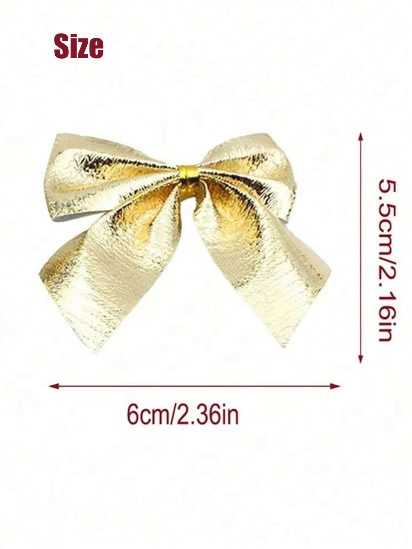 Small Christmas Bow Decorations Set Tree Ornaments Holiday Gift Decor