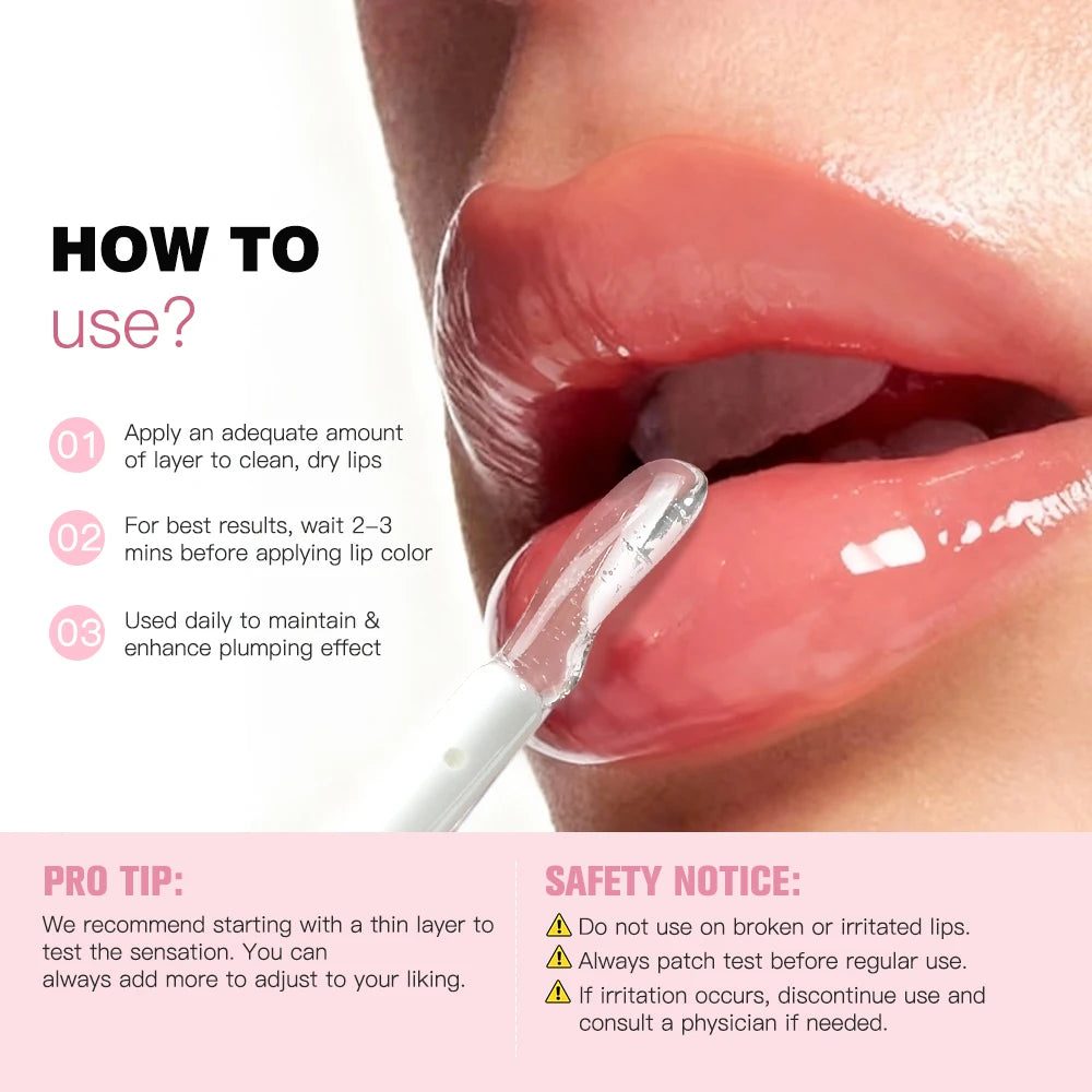 Instant Plumper Lip Gloss High Shine Moisturizing Lip Serum