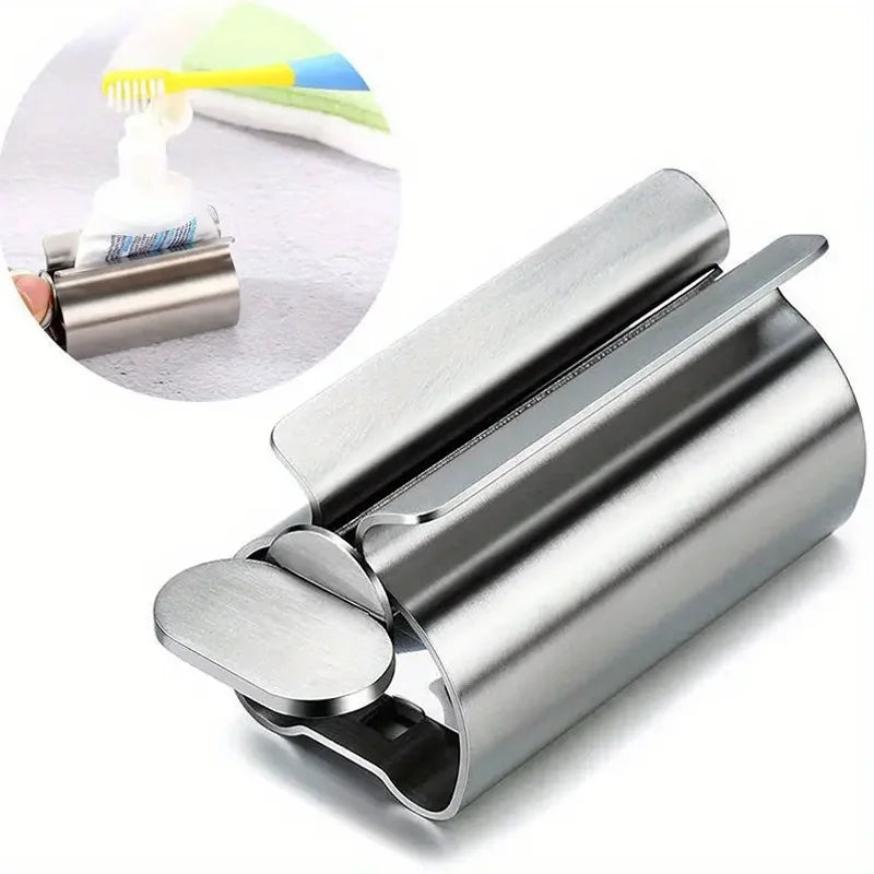 Stainless Steel Toothpaste Squeezer Tube Wringer Rolling Dispenser - 11