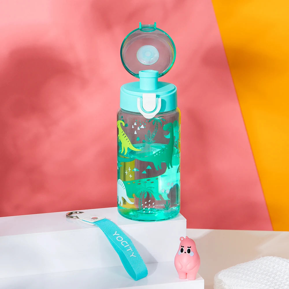 550ml Dinosaur Water Bottle Portable Cartoon Kids Sports Drink Cup