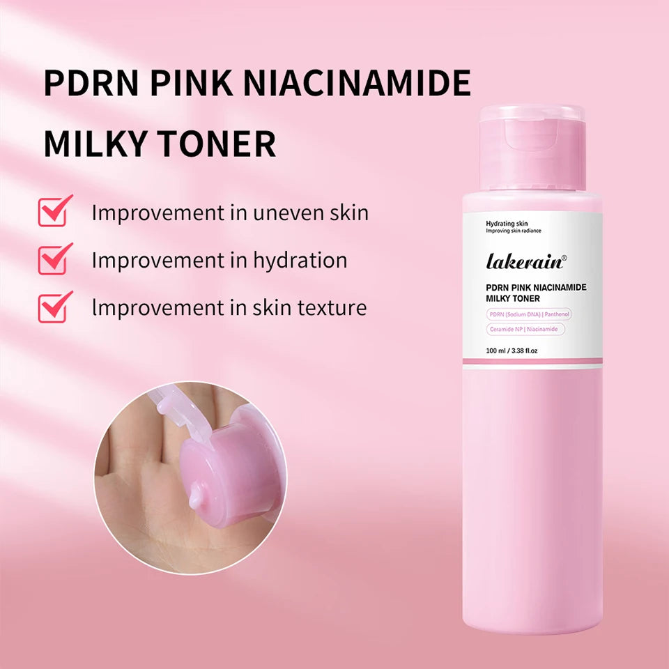 PDRN Pink Niacinamide Milky Toner Hydrating Facial Lotion - 9