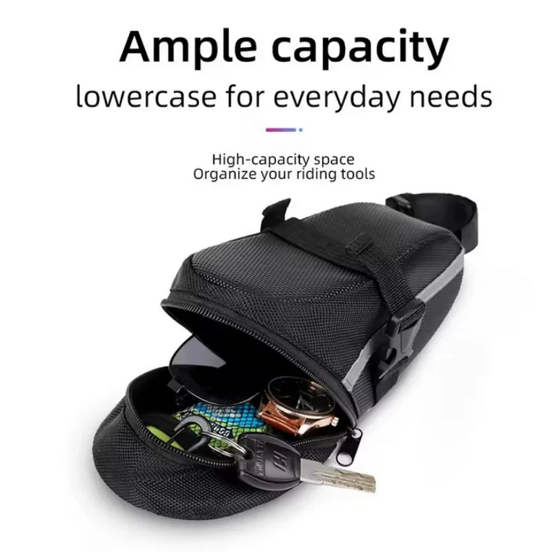 Bicycle Saddle Bag Waterproof Mountain Bike Tail Storage Pouch