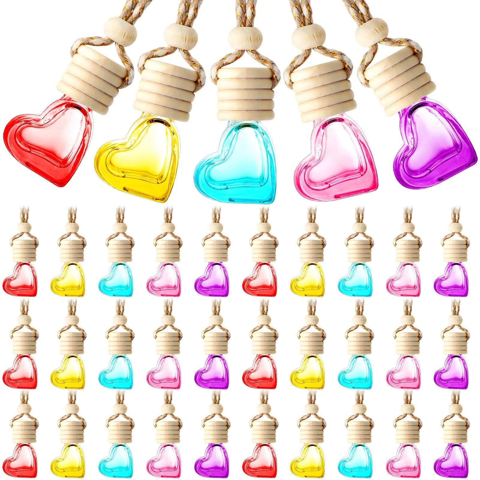 Heart Shaped Car Perfume Bottle Hanging Essential Oil Diffuser Ornament